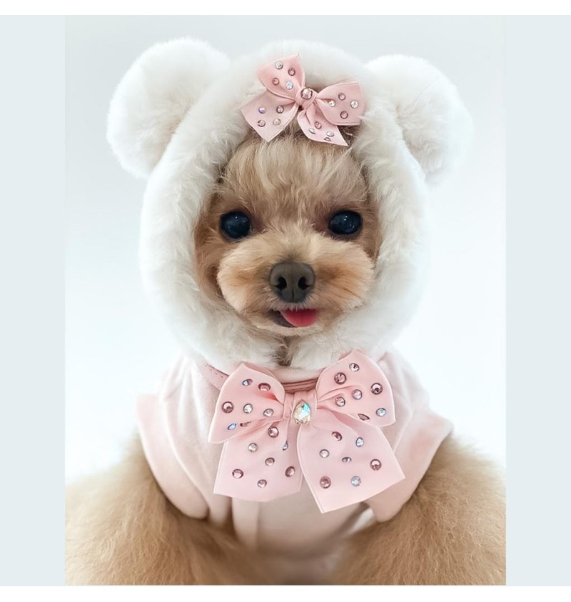 TopoMio Diamond Furry Pull Pink