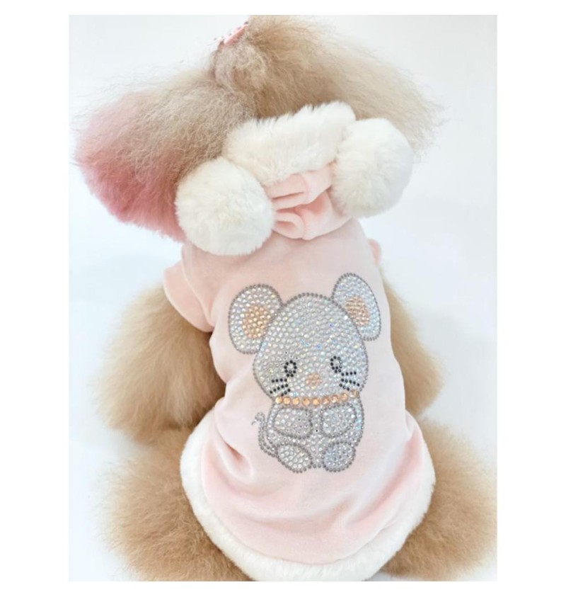 TopoMio Diamond Furry Pull Pink