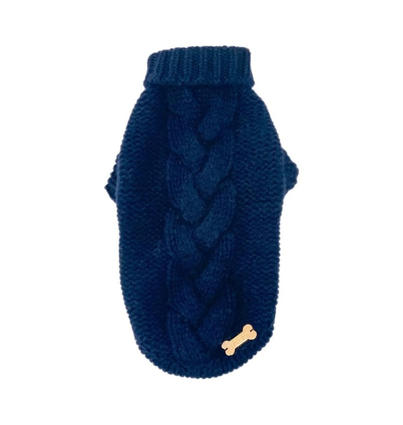 100% Cashmere Pull/Blue Navy