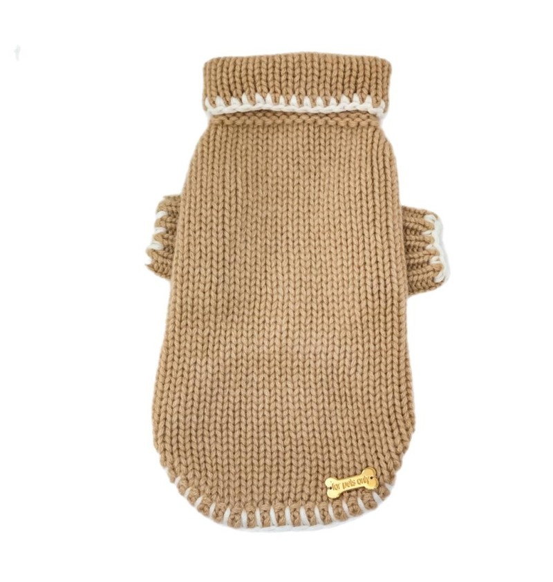 100% Crochet Cashmere Pull/Camel