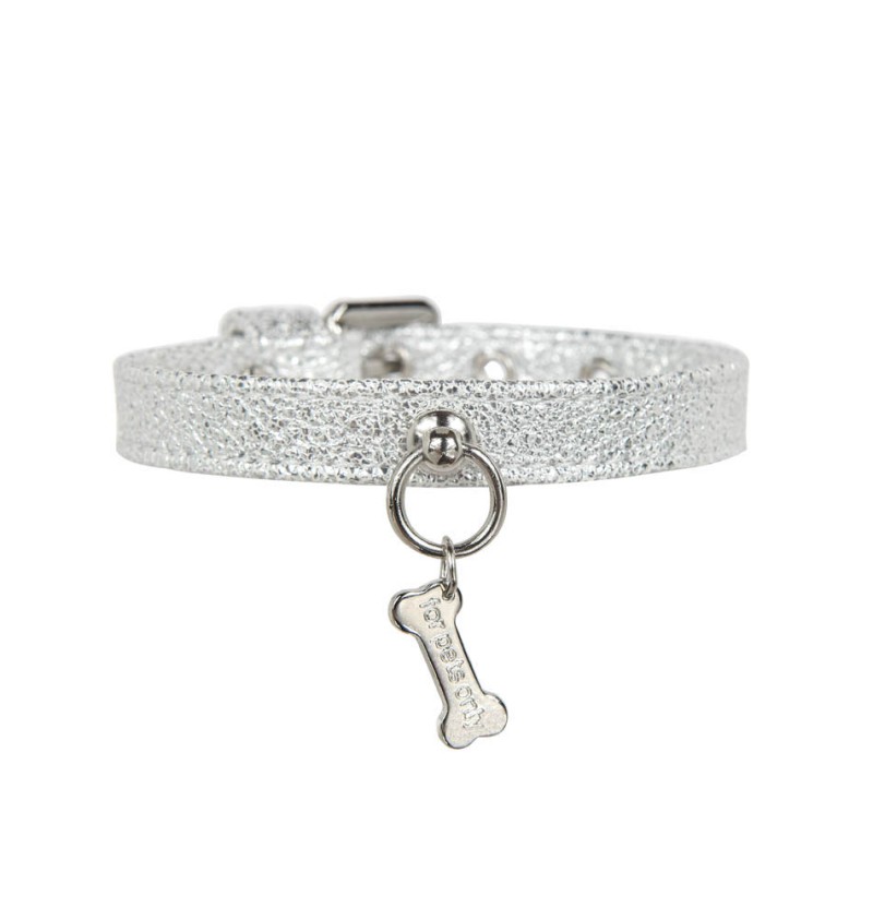 Plain Metal Collar Silver