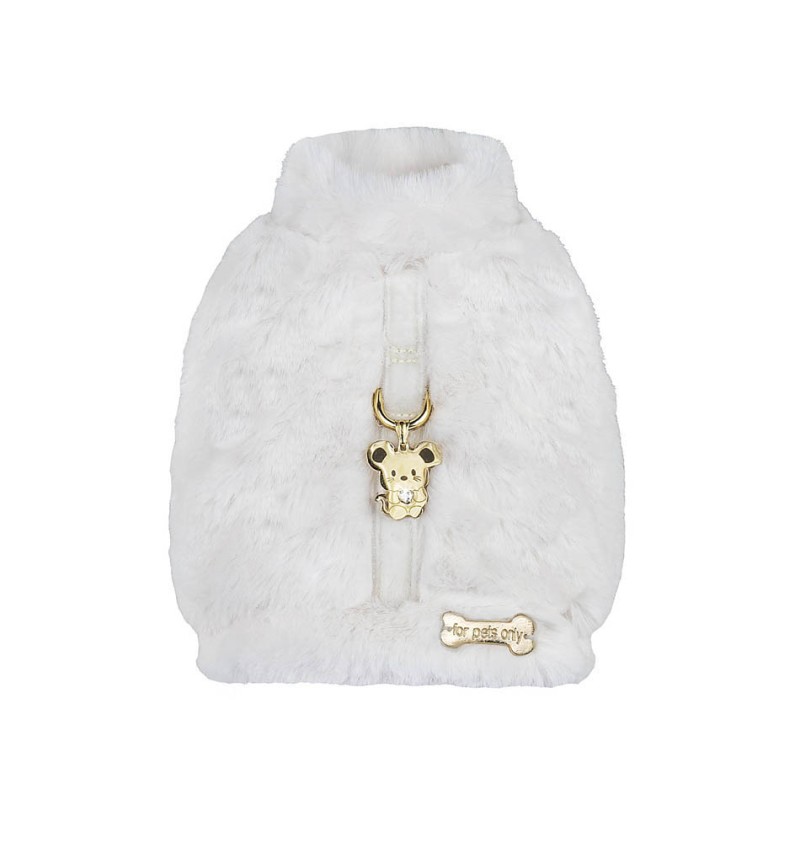 TopoMio Furry Harness Jacket White