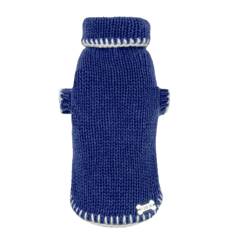 100% Crochet Cashmere Pull/Deep Blue