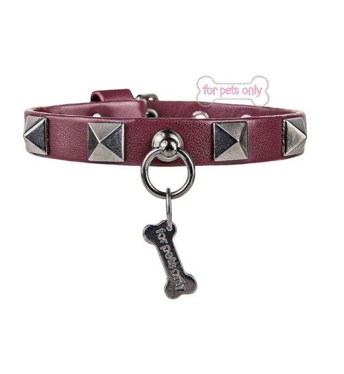 Chic And Stud Collar Bordeaux