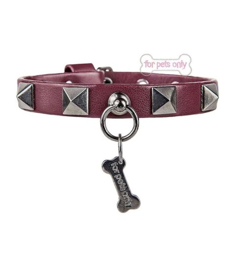 Chic And Stud Collar Burgundy