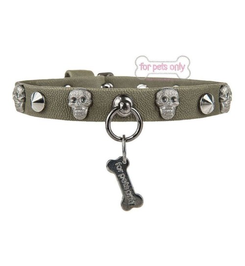 Skull And Stud Collar Military