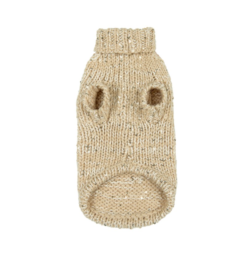 100% Cashmere & Silk Pull/Beige